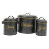 3Pcs Potato Onion Garlic Storage Bin Container Restaurant Decoration Home Multifunctional