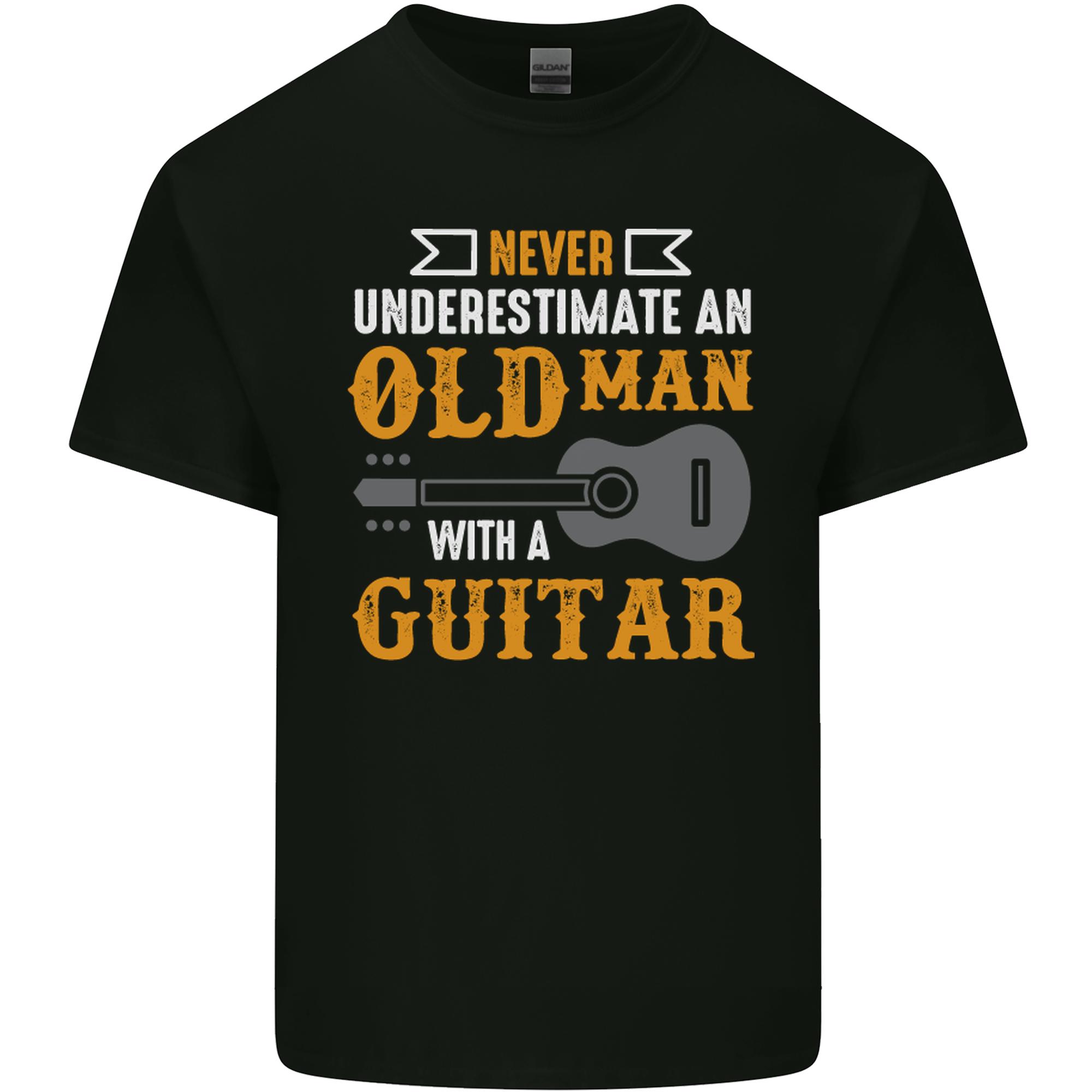 Guitar Never Underestimate Old Unisex Unisexs Light Cotton TShirt S