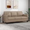 Vidaxl 3-Seater Sofa, Cappuccino, 180 Cm, Faux Leather
