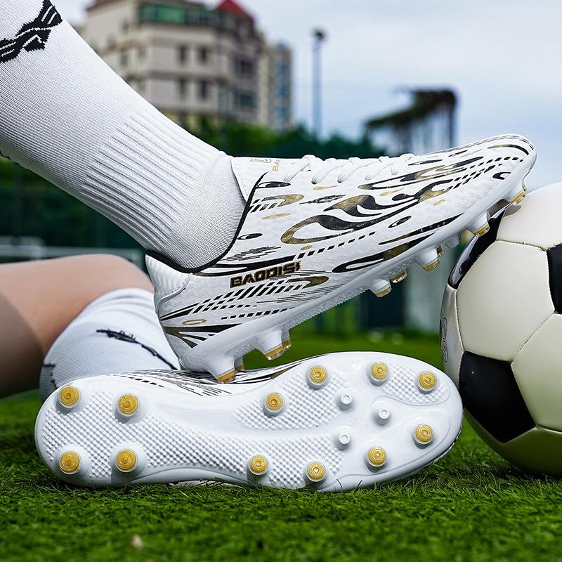 Football Shoes AG Long Nails Broken Nails Boys and Girls Teenagers Students Professional Game Training Sports Shoes
