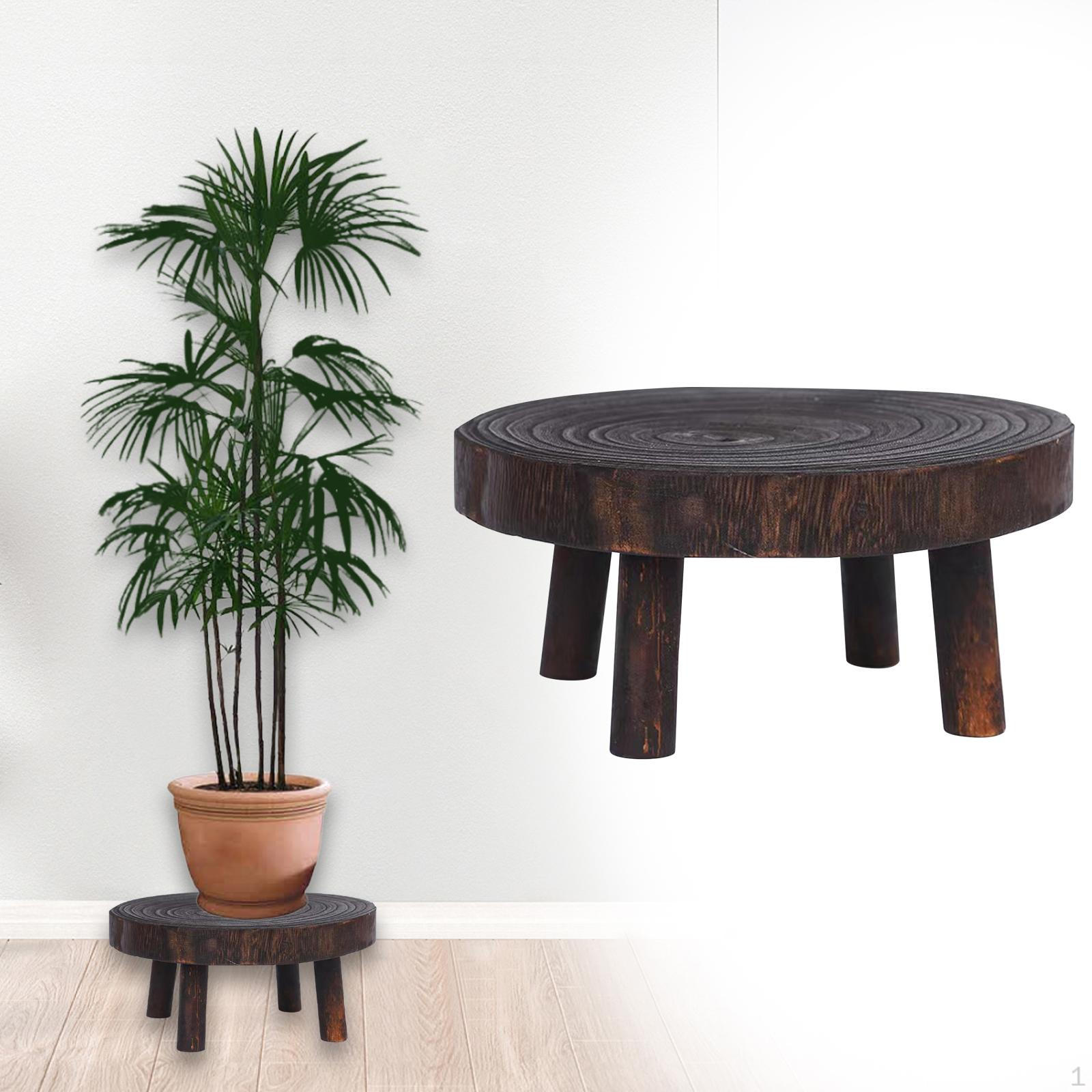 

Деревянная подставка для растений, табурет для цветочного горшка, декоративная стойка для цветочного горшка для сада Brown 17cmx9cm