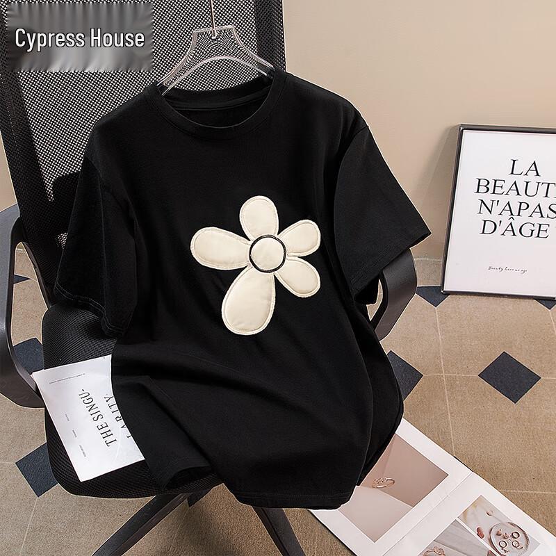 

Silverbush Women s Color-block Floral Short Sleeve T-shirt M