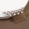 Delicate Pearl Leaves Tiara Wedding Bridesmaid Hair Combs Headpiece Flower Hair Pin Bridal Clips