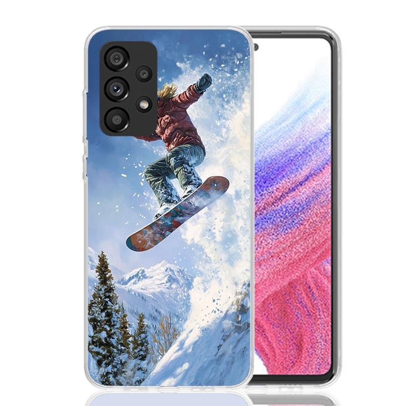 Adventure Snowboarding Extreme Phone Case For Samsung Galaxy A17 A16 A14 A15 A13 A57 A56 A54 A55 A53 A37 A36 A34 A35 A33 A26 A24