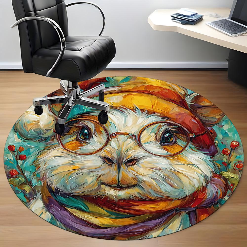

1pc Capybara Carpet for Office, Non-slip, Soft and Durable Office Rug, Perfect for Office yy260128085 80cm by 80cm