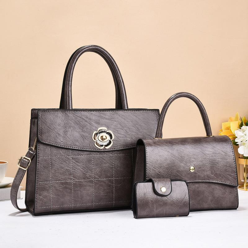 Textured Handbag Three-piece Mother and Child Bag New 2025 Women's Versatile Shoulder Messenger Bag