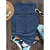 Elegant Vest for Women Salt & Light Biblical Verse Print Casual Loose Summer Vest Fashionable and elegant tops for commuting, vacation, and everyday