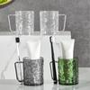 Mundspülbecher im Gletscherstil Transparent Zahnbürstenbecher Leichter Luxus Haushaltswaschbecher Kinderzahnbürstenbecher für Badezimmer