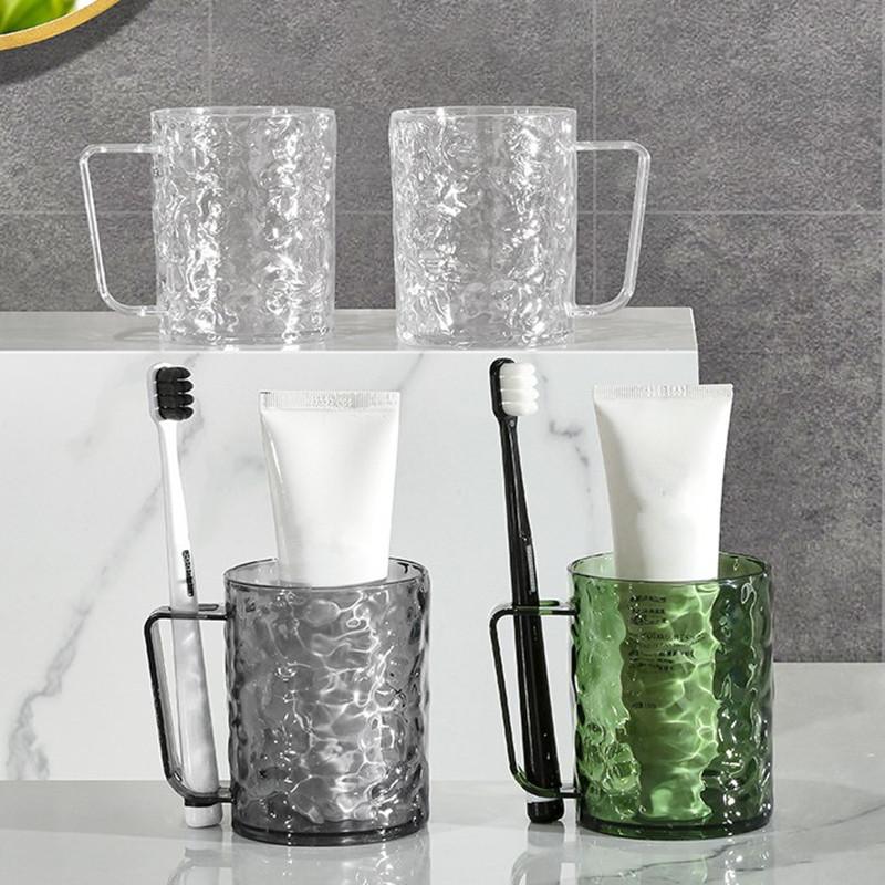 Mundspülbecher im Gletscherstil Transparent Zahnbürstenbecher Leichter Luxus Haushaltswaschbecher Kinderzahnbürstenbecher für Badezimmer
