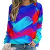 Abstract Paint Brush Hoodies Pink and Orange Korean Fashion Oversized Hoodie Womens Long Sleeve Y2k Pattern Casual Sweatshirts