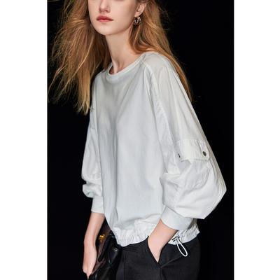 Damenhemd Langarm Frühling Herbst Bluse Mode Spleißen Französischer Chic Arbeitskleidung Oberteile