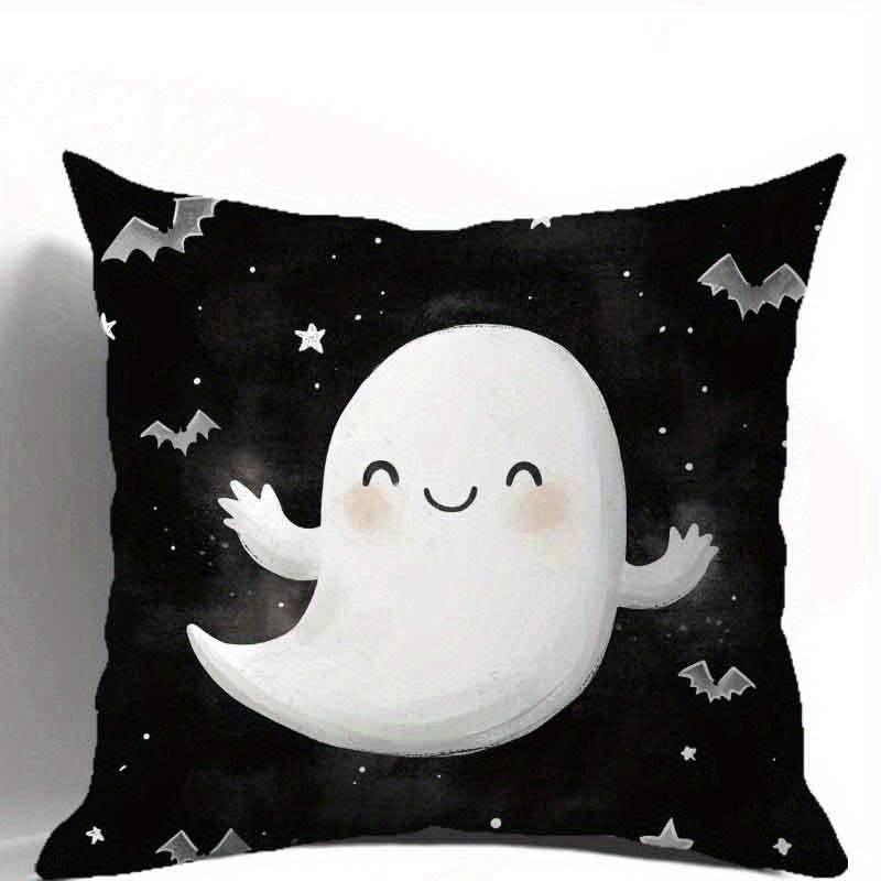 Spooky Cute Ghost Pattern Halloween Pillowcases for Haunted Decor! Sofa Cushion Cover Holiday Party Decoration Gift