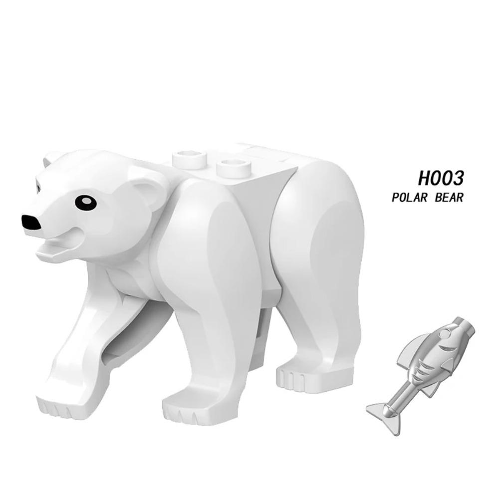 Animal Building Blocks City Small Large Ornaments Panda Dog Sheep Pig Cow Zoo Deer Mount Crocodile Tiger Wolf Eagle Boy Gift Toy