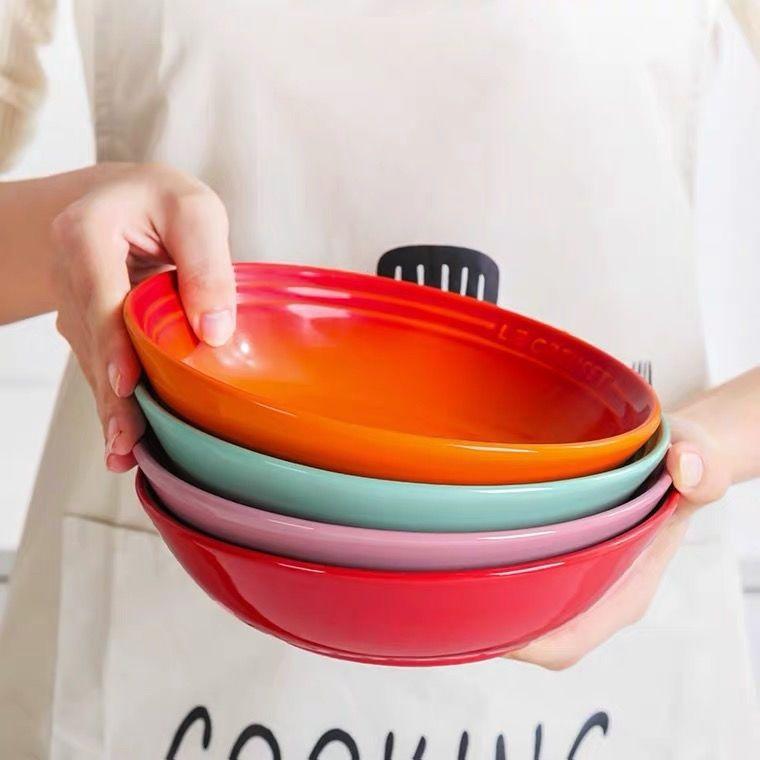 Le Creuset Cool Color Cerc Oaeal Bowl Cereal Bowl Breakfast Bowl Fruit Salad Dert Bowl Home Use Soup Noodle Bowl