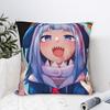 Gawr Gura A Hololive Federa Stampata in Poliestere Copricuscino Decorazione Federa Casa Cerniera 45*45cm