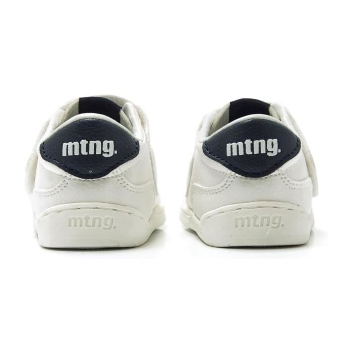 Chaussures Courtes - Mustang - USAIN - Blanc/Navy - Enfant - Lacets - Plat