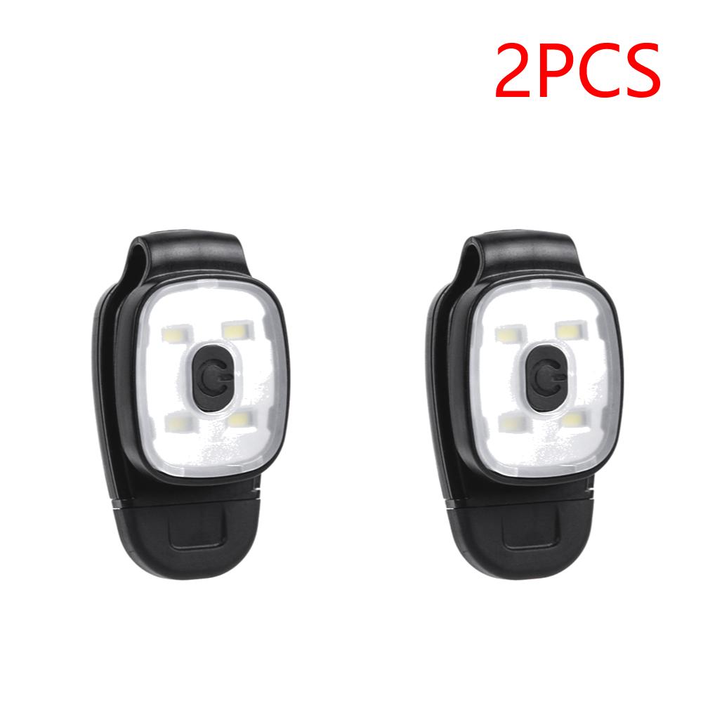2-10PCS LED Clip Flashlight USB Charging LED Running Lights Multifunction Lightweight Warning Lights for Night Walking Fishing