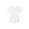 Casual Breathable Quick-Dry Training Sports Round Neck Short Sleeve T-Shirt Women Tops White DD0619-100