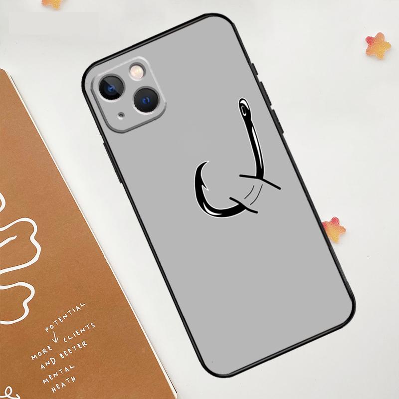 Fish Hook Fishing Case For iPhone 17 Pro Max 17 Air 15 14 13 12 11 16 Pro Max mini 16e 15 16 Plus Funda Cover