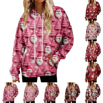 Huvtröjor för kvinnor Oversize Vinter Plysch Söta Sweatshirts Pullover Trendiga Höst Vinter Kläder