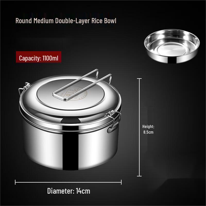 316 Stainless Steel Double-Layer Lunch Box