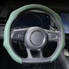 Autolenkradbezug Set, Atmungsaktives NAPPA-Leder, D-Form Anti-Rutsch-Griff, Universell Passend Innenraum-Upgrade Autozubehör