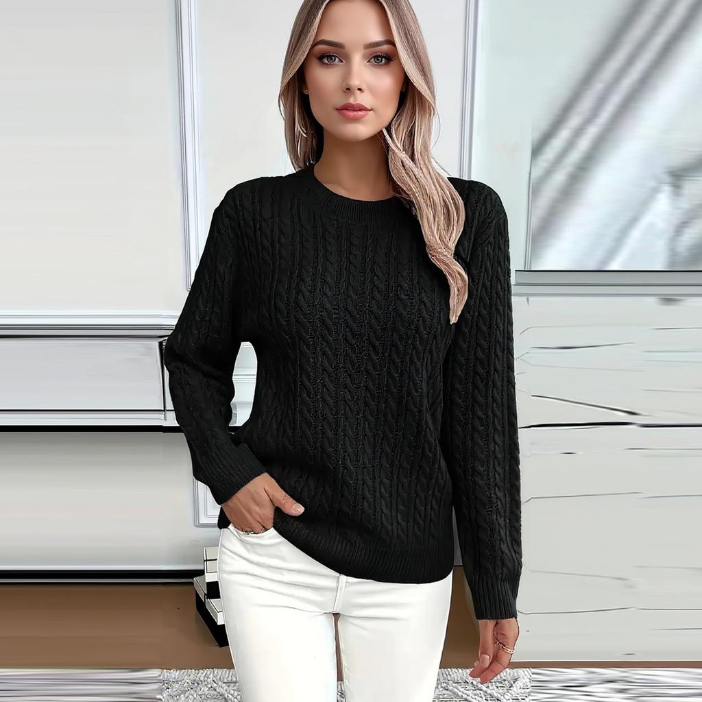Womens Sweaters Long Sleeve Fall Soft Lightweight Knit Loose Sweater Tops