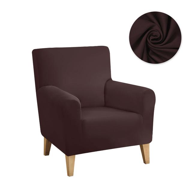 Wasserdichter Stoff-Einzelsofabezug, karierte Elastizität, Anti-Rutsch-Bezüge für Sessel, Einzelstuhlbezug für Zuhause und Wohnzimmer