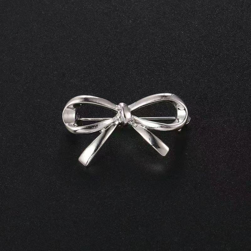 Elegant Korean Style Bow Irregular Anti-Exposure Brooch for Women s Sweater and Shirt Collar
