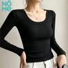 NOMe Women's Ribbed Long-Sleeve Slim-Fit Cropped T-Shirt