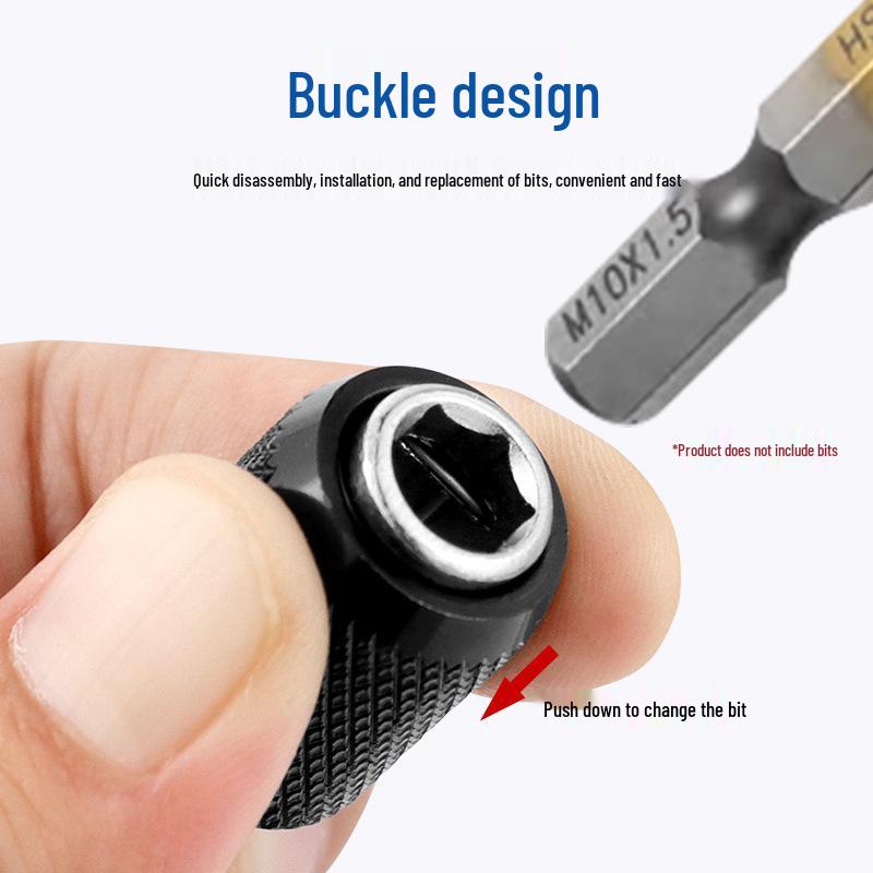 3-Piece Hexagonal Quick-Release Self-Locking Extension Rod Set for Electric Drill Screwdrivers