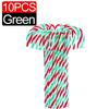100/10x Red Green Candy Pendants Christmas Tree Hanging Candy Cane Ornaments Xmas Party Tabletop Decoration Cane Crafts Supplies