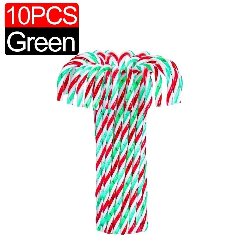 100/10x Red Green Candy Pendants Christmas Tree Hanging Candy Cane Ornaments Xmas Party Tabletop Decoration Cane Crafts Supplies