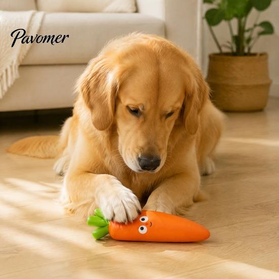 Easy to Clean Dog Toys for Tartar Removal Realistic Fruit And Vegetable Chew Toy, Squeaky Latex Teething Toy Puppies, Gum Massage Oral Health
