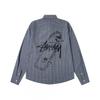 Stu American Style Waffle Print Oversized Long Sleeve Tee Men Winter Casual Wear