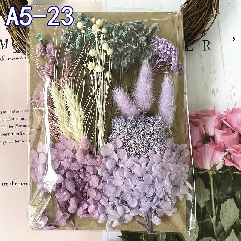 Exquisite Eternal Dry Flower Ancient Style Group Fan Material Pack for Children's Handmade Exclusive Decoration Dried Flowers