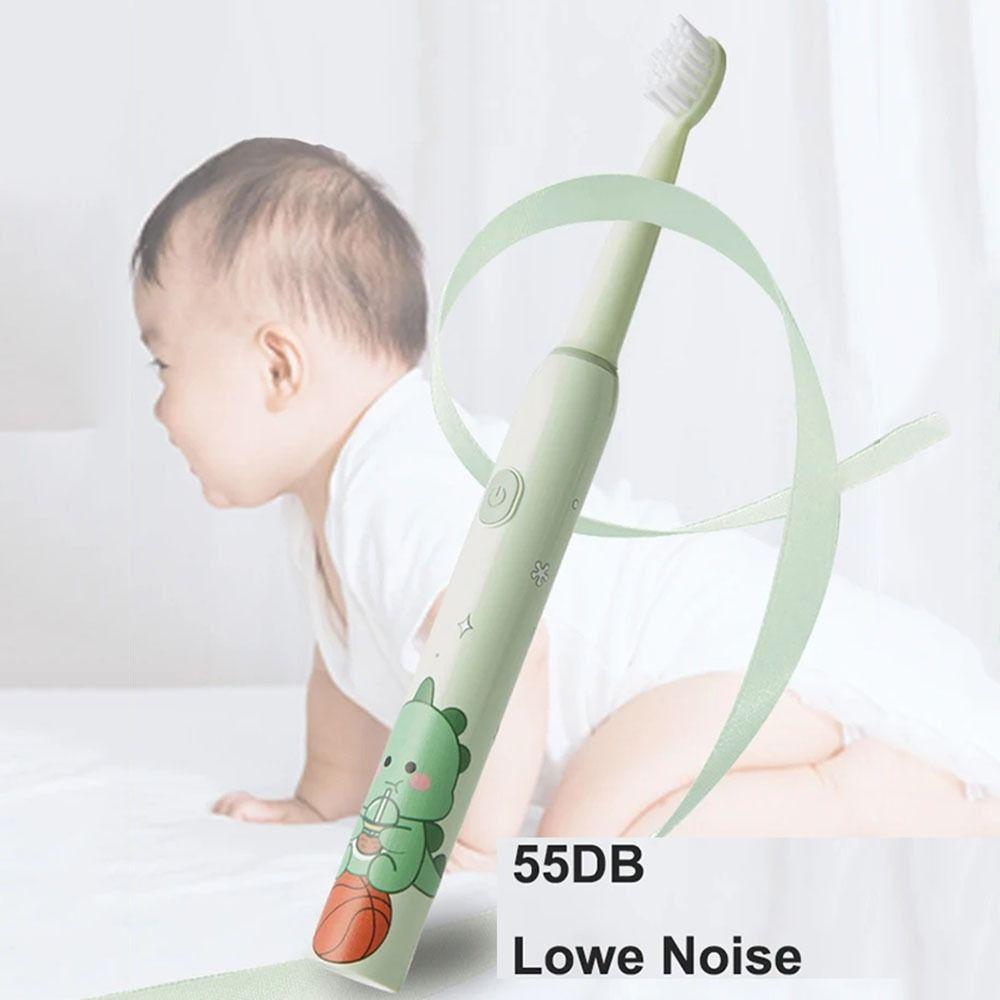 Cartoon Children Sonic Electric Toothbrush 4pcs Replacement Heads Hair Cleaning Brush  Boy Girl