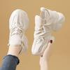 Koreanische Leder-Freizeitschuhe mit dicker Sohle zur Größenvergrößerung für Damen, Herbst-Neuheit, modisch, vielseitig, Schnürsenkel, nicht müde Füße, einzelne Schuhe