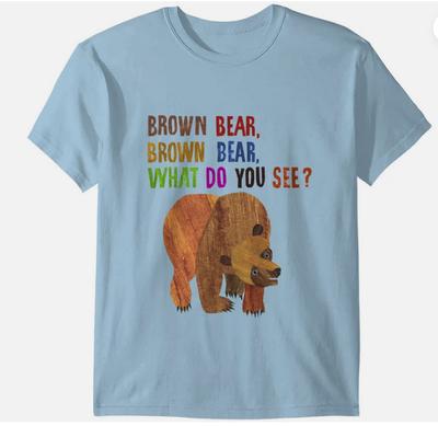 T-shirt Unisex Retro Vintage Orso Bruno Taglie Complete S-5XL Multicolore