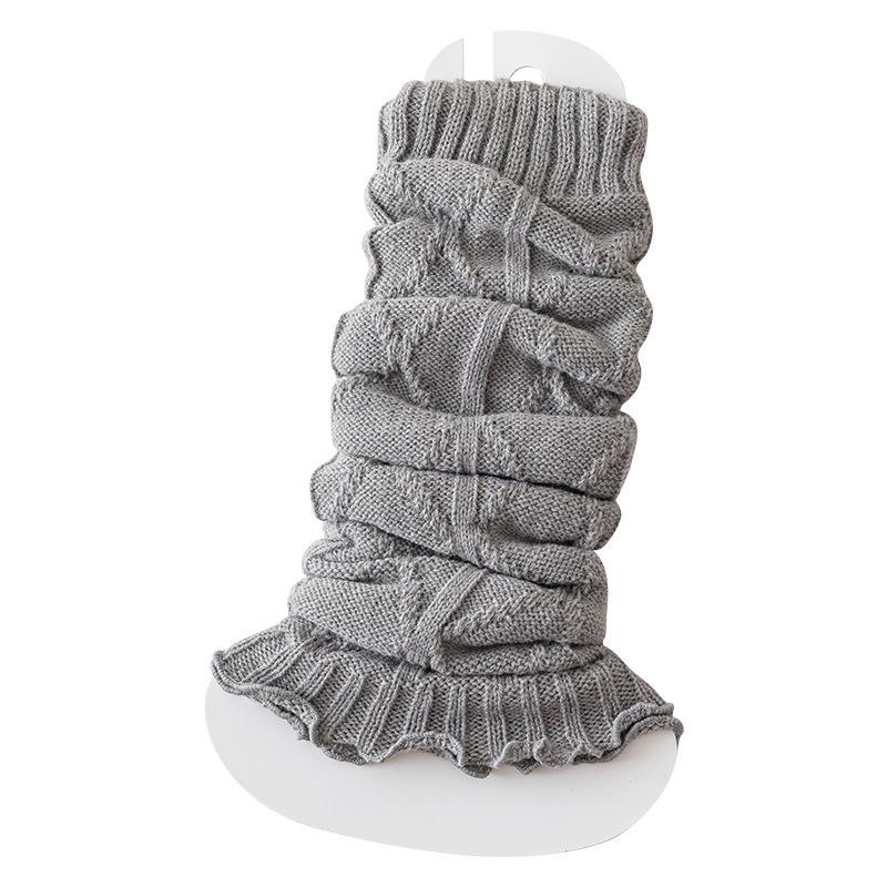 Solid-color Knitted Stocking, Woolen Socks, Pile Socks, Socks for The Lower Legs, Mid-calf Socks, Long Socks