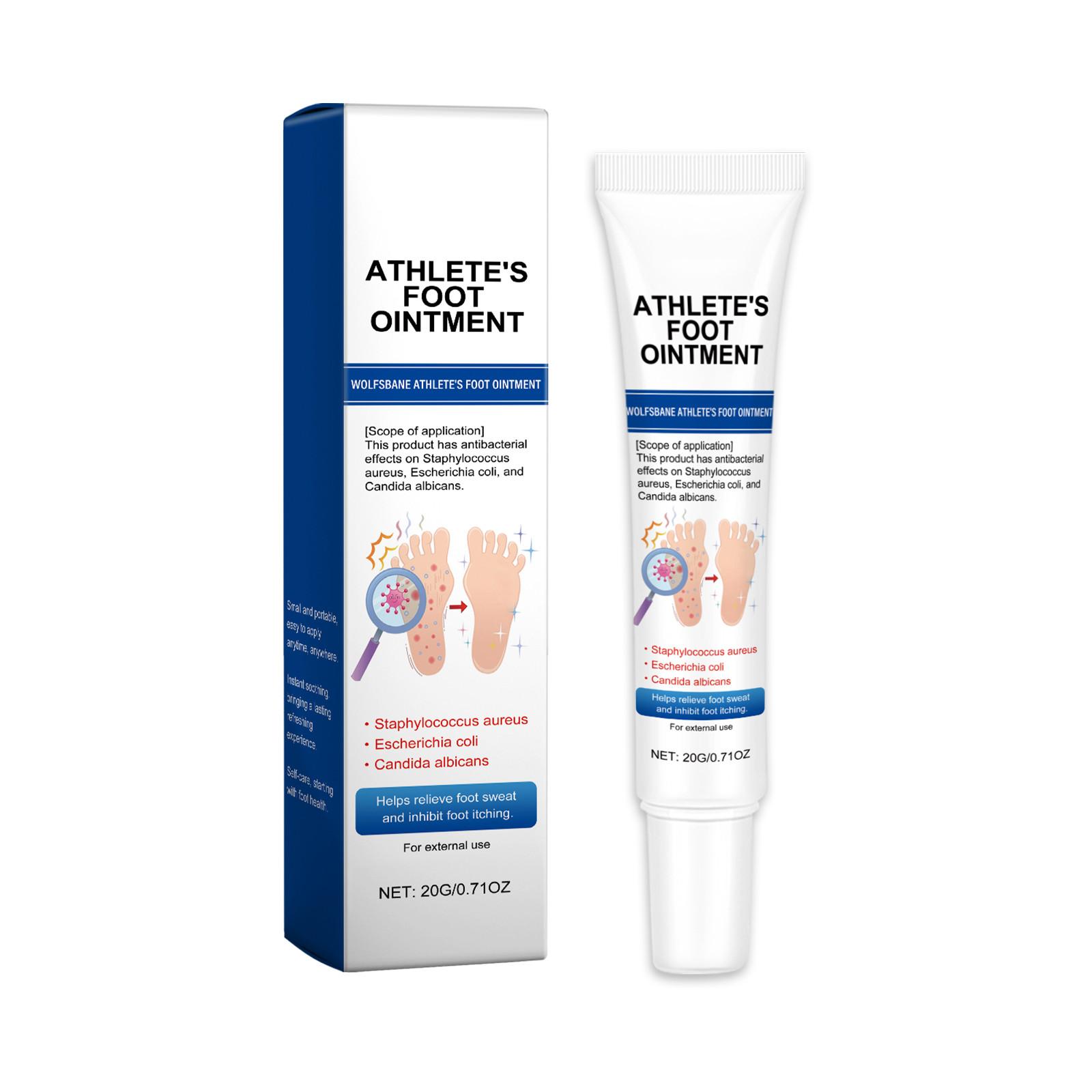 

Мазь для ног спортсмена и освежающая мазь для ног спортсмена Противозудная и шелушащая мазь для ног спортсмена Борьба с волком удаляет запах ног, пот и шелушение белый