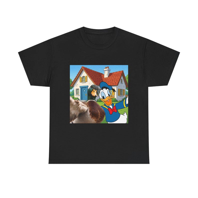 Donald Duck Selfie T-Shirt | Vintage Cartoon Character Tee 160