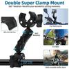 Motorcycle Mount Kit for Insta360 X5 X4 X3 X2 RS DJI GoPro Double Clamp Handlebar Selfie Stick for Insta 360