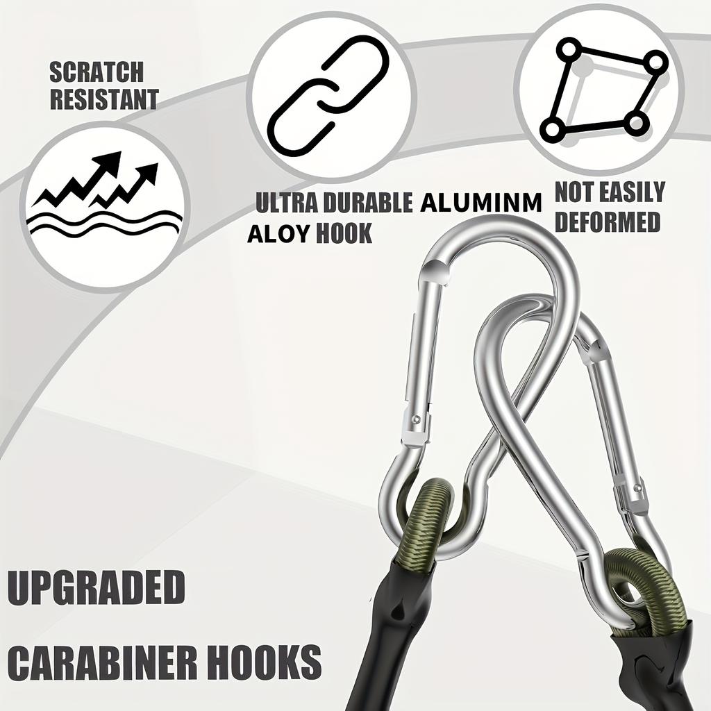 1pcs Green Thickened Rope Hooks, Flexible and Durable 12-Inch Elastic Cord Multipurpose