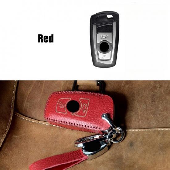 Genuine Leather Car Key Case Cover For BMW X3 X4 X5 X6 1 2 3 4 5 7 F10 F20 F30