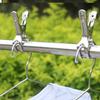 6Pcs Clothes Clips Stainless Steel Opening Clip Hanger Retainer Beach Towel Clips Keep Your Towel Clothes From Blowing Away Windproof Clip