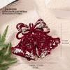 Nordic Flocking Wine Red Christmas Tree Ornament Pendant