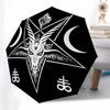 Baphomet Goat Head Pentagram Occult Symbol Sticker Decal Laptop Car Window Wall Bumper Sticker 5" Umbrella, Cute Umbrella with Cute Design, Portable 3