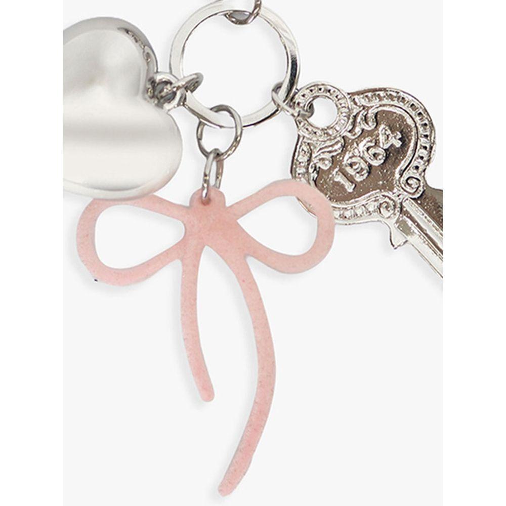PINK PINEAPPLE RIBBON UNLOCKED KEYRING_PINK