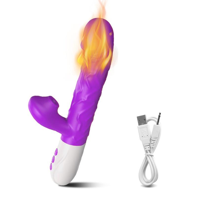 Rabbit Thrusting Vibrators Female Sex Toys For Women Clitoris Sucker Stimulator Heating Dildos Goods For Adults Sucking Machine